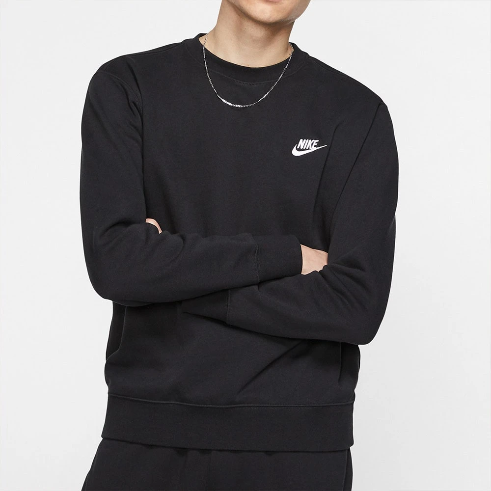 Nike Golf Jumper - NSW Club Fleece Crew Neck - Black FA23 7 Nike Golf Jumper - NSW Club Fleece Crew Neck - Black FA23 - Image 5