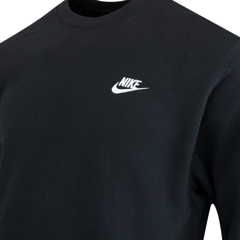 Nike Golf Jumper - NSW Club Fleece Crew Neck - Black FA23 6 Nike Golf Jumper - NSW Club Fleece Crew Neck - Black FA23 - Image 4