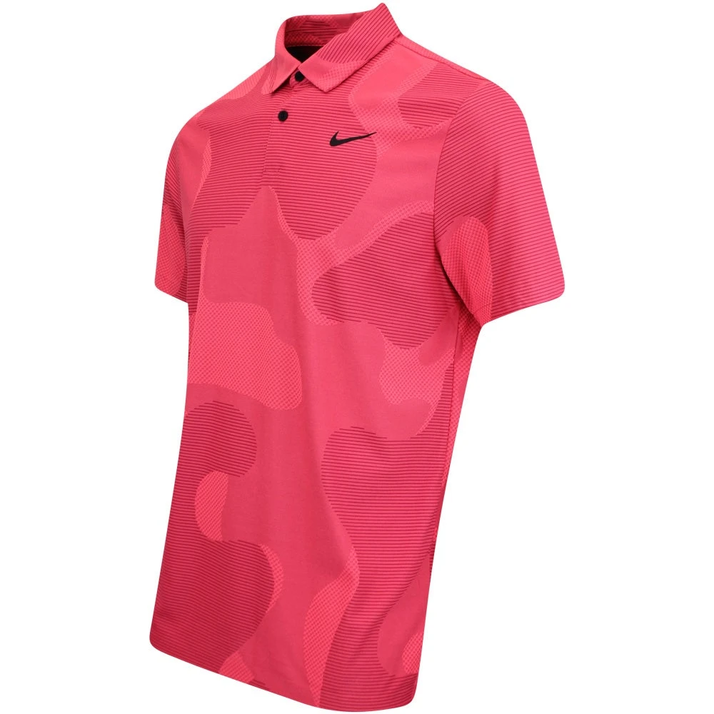 Nike Golf Shirt - NK DF ADV Tour Camo Polo - Noble Red FA23 4 Nike Golf Shirt - NK DF ADV Tour Camo Polo - Noble Red FA23 - Image 2