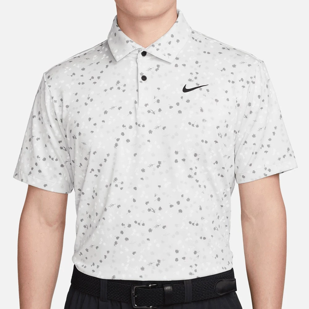 Nike Golf Shirt - NK DF Tour Floral Polo - Photon Dust FA23 7 Nike Golf Shirt - NK DF Tour Floral Polo - Photon Dust FA23 - Image 5