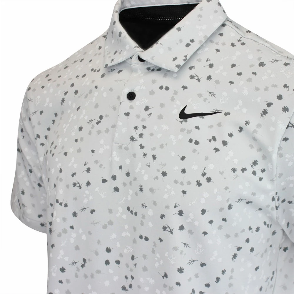 Nike Golf Shirt - NK DF Tour Floral Polo - Photon Dust FA23 6 Nike Golf Shirt - NK DF Tour Floral Polo - Photon Dust FA23 - Image 4