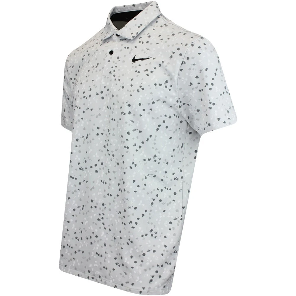 Nike Golf Shirt - NK DF Tour Floral Polo - Photon Dust FA23 4 Nike Golf Shirt - NK DF Tour Floral Polo - Photon Dust FA23 - Image 2