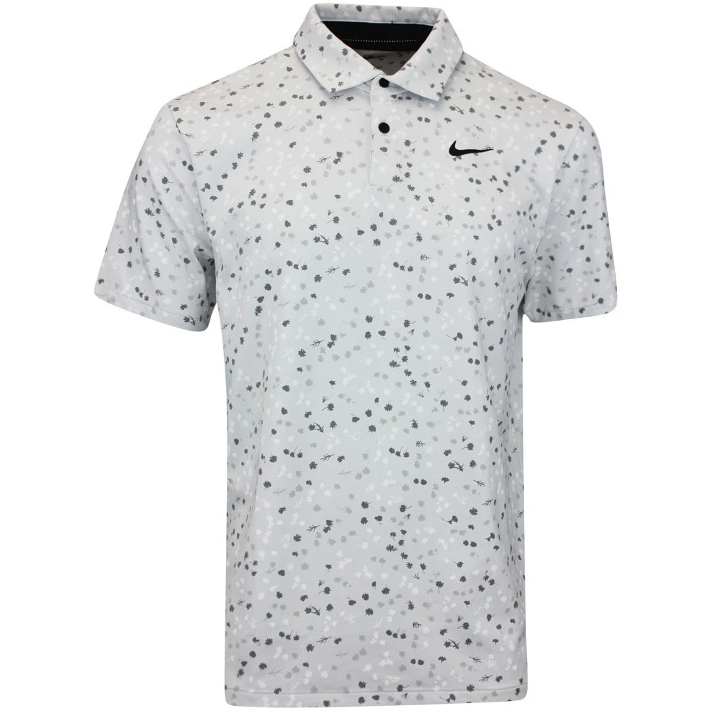 Nike Golf Shirt - NK DF Tour Floral Polo - Photon Dust FA23 3 Nike Golf Shirt - NK DF Tour Floral Polo - Photon Dust FA23
