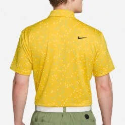 Nike Golf Shirt - NK DF Tour Floral Polo - Vivid Sulphur SU23 -Golf Fashion Shop nike golf shirt nk df tour floral polo vivid sulphur su23 dx6089 709 1