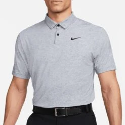 Nike Golf Shirt - NK DF Tour Heather Polo - Midnight Navy FA23 -Golf Fashion Shop nike golf shirt nk df tour heather polo midnight navy sp23 dv3123 410 163