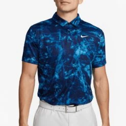Nike Golf Shirt - NK DF Tour Solar Floral Polo - Dutch Blue FA23 -Golf Fashion Shop nike golf shirt nk df tour solar floral polo dutch blue fa23 dx6090 469 70