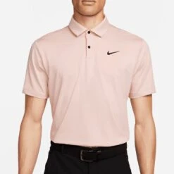 Nike Golf Shirt - NK DF Tour Solid Polo - Pink Oxford FA23 -Golf Fashion Shop nike golf shirt nk df tour solid polo pink oxford fa23 dr5298 601 2