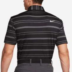 Nike Golf Shirt - NK DF Tour Stripe Polo - Black SP23 -Golf Fashion Shop nike golf shirt nk df tour stripe polo black sp23 dr5300 010 199