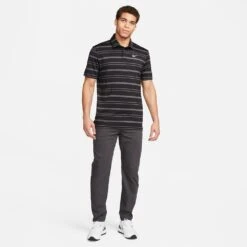 Nike Golf Shirt - NK DF Tour Stripe Polo - Black SP23 -Golf Fashion Shop nike golf shirt nk df tour stripe polo black sp23 dr5300 010 94