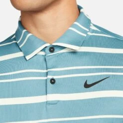 Nike Golf Shirt - NK DF Tour Stripe Polo - Mineral Teal SP23 -Golf Fashion Shop nike golf shirt nk df tour stripe polo mineral teal sp23 dr5300 379 189