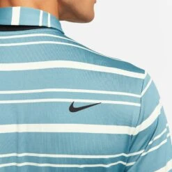 Nike Golf Shirt - NK DF Tour Stripe Polo - Mineral Teal SP23 -Golf Fashion Shop nike golf shirt nk df tour stripe polo mineral teal sp23 dr5300 379 85