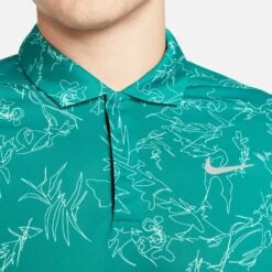 Nike Golf Shirt - Tiger Woods ADV Floral Polo - Geode Teal SU23 -Golf Fashion Shop nike golf shirt tiger woods adv floral polo geode teal su23 dx6092 381 129