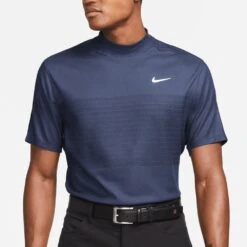 Nike Golf Shirt - Tiger Woods ADV Mock Neck - Midnight Navy FA23 -Golf Fashion Shop nike golf shirt tiger woods adv mock neck midnight navy fa23 dr5324 410 41