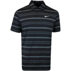 Nike Golf Shirt - NK DF Tour Stripe Polo - Black SP23