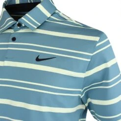 Nike Golf Shirt - NK DF Tour Stripe Polo - Mineral Teal SP23 -Golf Fashion Shop nike golf shirt 0073 dr5300 379 d