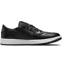 Nike Golf Shoes - Air Jordan 1 Low G - Black Croc SP23 -Golf Fashion Shop nike golf shoes air jordan 1 low g black croc sp23dd9315 003 f