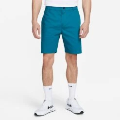 Nike Golf Shorts - NK UV Chino 9" - Geode Teal SU23 -Golf Fashion Shop nike golf shorts uv chino geode teal 01