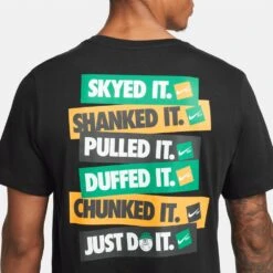 Nike Golf T-Shirt - Verbiage Golf Tee - Black FA23 -Golf Fashion Shop nike golf t shirt verbiage golf tee black fa23 fj1510 010 84