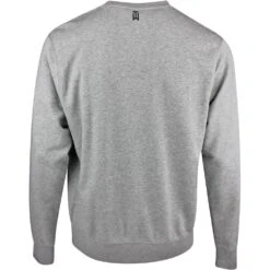 Nike Golf Jumper - Frank Crew Neck Sweater - Grey NRG SP23 -Golf Fashion Shop nike golf tiger woods frank crew neck sweater ho22 01erx
