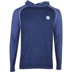 Original Penguin Golf Hoodie - Textured Knit - Black Iris SS23