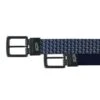 Original Penguin Golf Belt - Pete Printed Reversible - Black Iris AW23 -Golf Fashion Shop original penguin golf belt pete printed reversible black iris aw23 pn06010g 417 107
