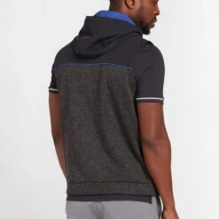 Original Penguin Golf Hoodie - Heritage MM Vest - Caviar SS23 -Golf Fashion Shop original penguin golf hoodie heritage mm vest caviar ss23 ogksd057 011 15