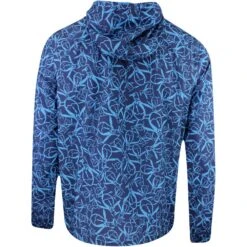 Original Penguin Golf Jacket - Trademark Printed Hoodie - Black Iris AW23 -Golf Fashion Shop original penguin golf jacket trademark printed hoodie black iris aw23 ogwfd026 417 20