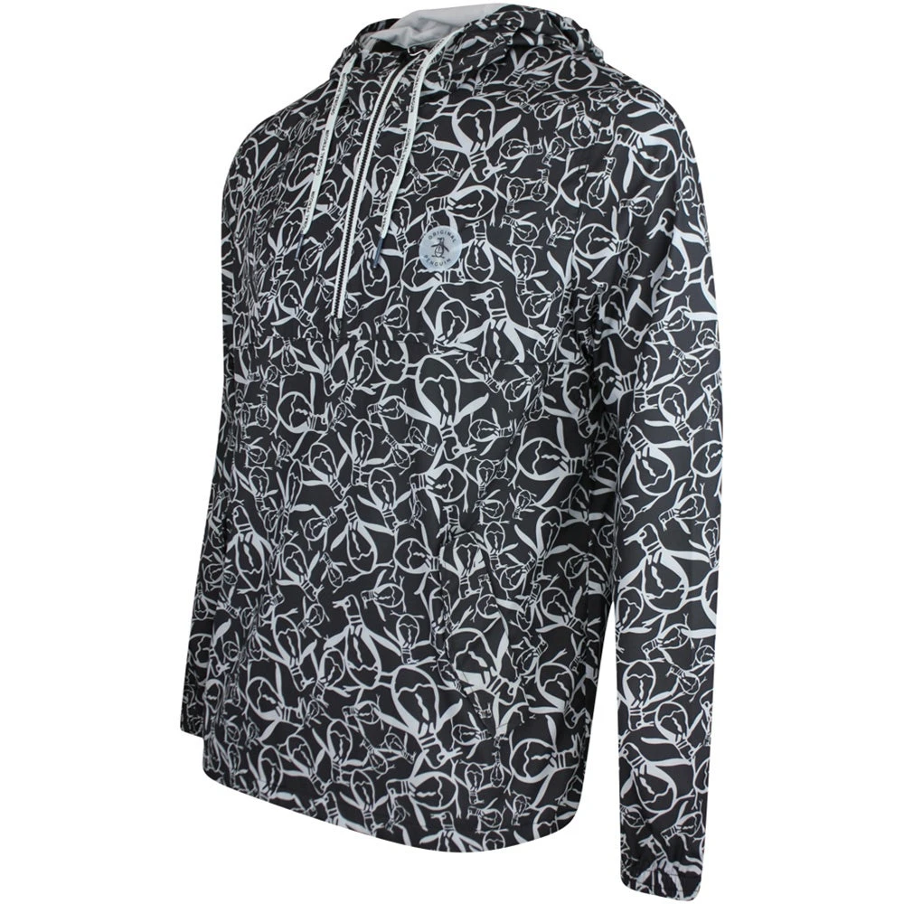 Original Penguin Golf Jacket - Trademark Printed Hoodie - Caviar AW23 4 Original Penguin Golf Jacket - Trademark Printed Hoodie - Caviar AW23 - Image 2