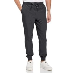 Original Penguin Golf Trousers - Crossover Jogger - Caviar AW23 -Golf Fashion Shop original penguin golf joggers performance ss22 01a