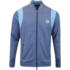 Original Penguin Golf Jumper - 80's Tech Bomber FZ - Black Iris AW23