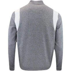 Original Penguin Golf Jumper - 80's Tech Bomber FZ - Caviar AW23 -Golf Fashion Shop original penguin golf jumper 80s tech bomber fz caviar aw23 03