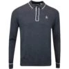 Original Penguin Golf Jumper - Earl Merino LS - Caviar AW23 2 Original Penguin Golf Jumper - Earl Merino LS - Caviar AW23 -Golf Fashion Shop original penguin golf jumper earl merino sweater caviar aw23 04