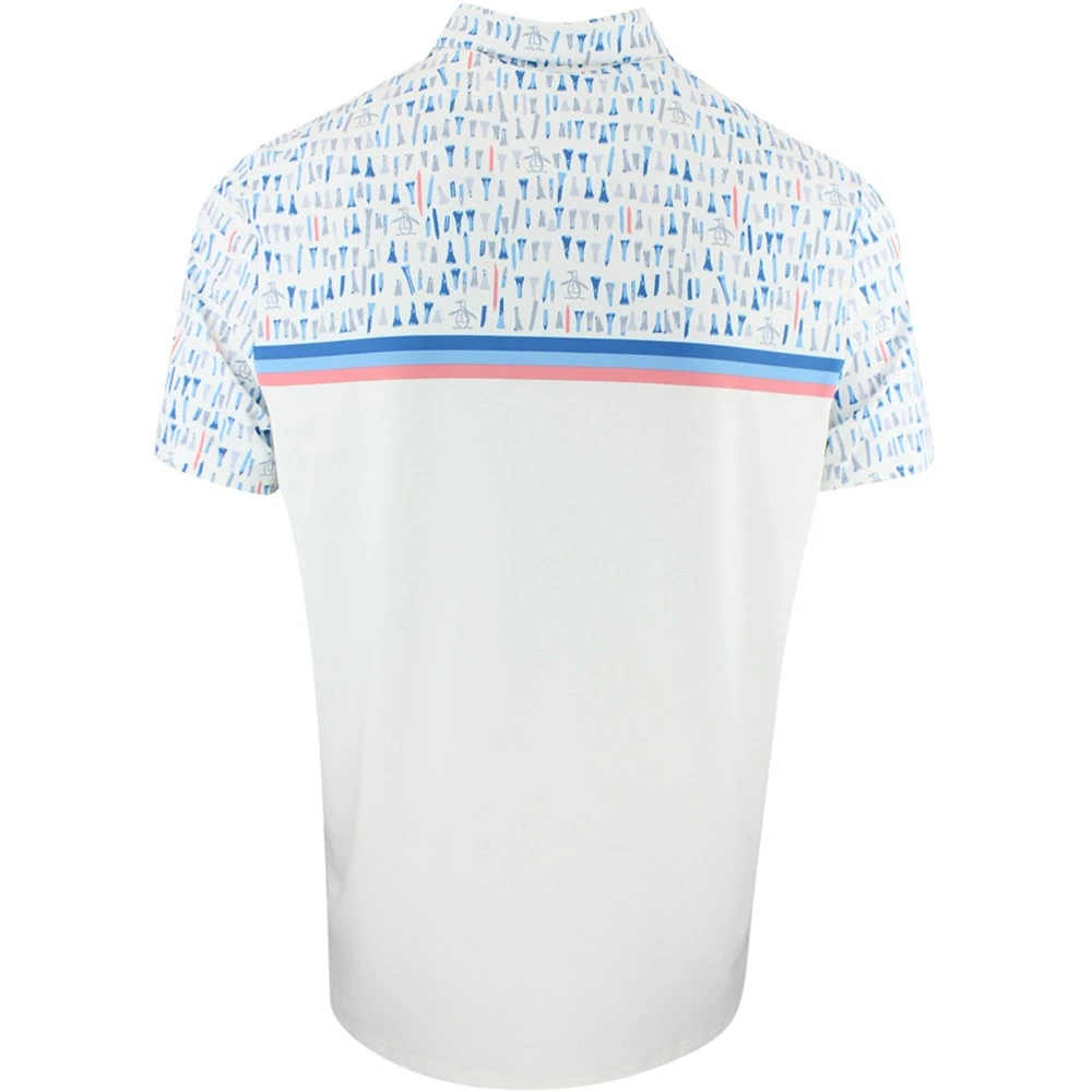 Original Penguin Golf Shirt - Broken Tees Polo - Bright White AW23 5 Original Penguin Golf Shirt - Broken Tees Polo - Bright White AW23 - Image 3