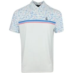Original Penguin Golf Shirt - Broken Tees Polo - Bright White AW23