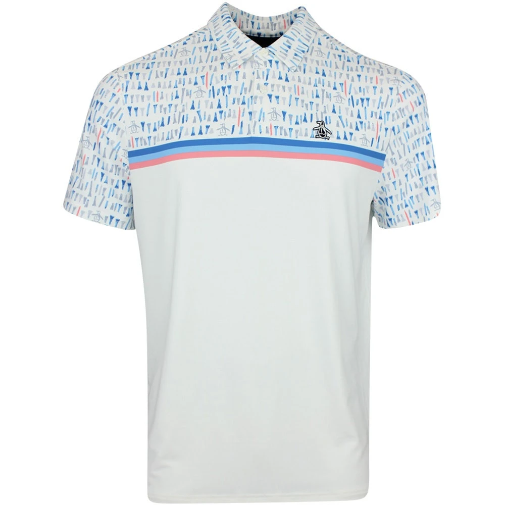 Original Penguin Golf Shirt - Broken Tees Polo - Bright White AW23 3 Original Penguin Golf Shirt - Broken Tees Polo - Bright White AW23