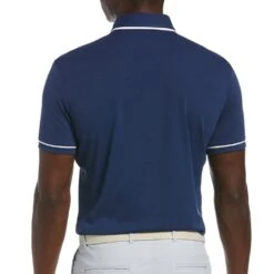 Original Penguin Golf Shirt - Performance Earl - Black Iris AW23 -Golf Fashion Shop original penguin golf shirt performance earl ss22 01b