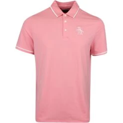 Original Penguin Golf Shirt - Tour Heritage Polo - Strawberry AW23