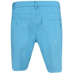 Original Penguin Golf Shorts - Embroidered Pete - Aquarius SS23 -Golf Fashion Shop original penguin golf shorts space dye pete aquarius ss23 ogbsd009 476 74