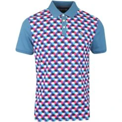 Original Penguin Shirt - PRM Geo Polo - Midnight SS23