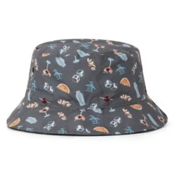 Original Penguin Golf Hat - Cocktail Bucket - Grey Reversible AW23 -Golf Fashion Shop original penguin golf accessories 0008 ogafd004 39 alt8 scaled 1