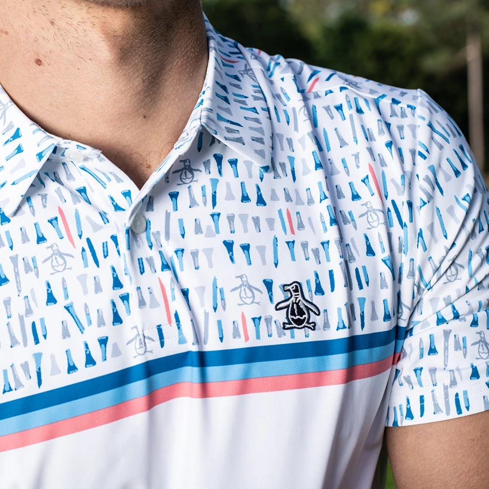 Original Penguin Golf Shirt - Broken Tees Polo - Bright White AW23 8 Original Penguin Golf Shirt - Broken Tees Polo - Bright White AW23 - Image 6