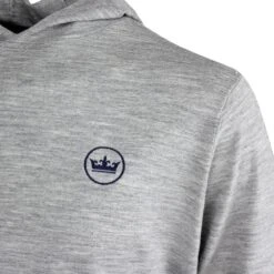 Peter Millar Golf Pullover - Excursion Flex Hoodie - Gale Grey FA22 -Golf Fashion Shop peter millar golf hoodie excursion flex aw22 01d