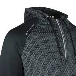 Peter Millar Golf Hoodie - Hyperlight Weld Hybrid HZ - Black SS23 -Golf Fashion Shop peter millar golf hoodie hyperlight weld hybrid hz black ss23 ms23ez53b blk c