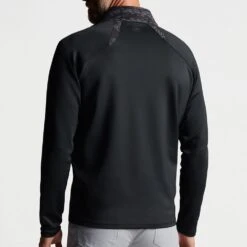 Peter Millar Golf Jacket - Merge Elite Hybrid - Black SS23 -Golf Fashion Shop peter millar golf jacket merge elite hybrid black ss23 ms23ez45a blk o