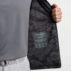 Peter Millar Golf Jacket - Merge Elite Hybrid - Black SS23 -Golf Fashion Shop peter millar golf jacket merge elite hybrid black ss23 ms23ez45a blk r