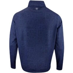Peter Millar Golf Pullover - Perth Delos Paisley QZ - Navy AW23 -Golf Fashion Shop peter millar golf pullover perth delos paisley qz navy aw23 mf23ek40g nav 16
