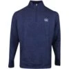 Peter Millar Golf Pullover - Perth Delos Paisley QZ - Navy AW23