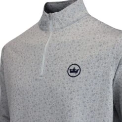 Peter Millar Golf Pullover - Perth Transfused QZ - Gale Grey AW23 -Golf Fashion Shop peter millar golf pullover perth transfused qz gale grey aw23 mf23ek40d gale 25