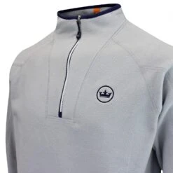 Peter Millar Golf Pullover - Thermal Micro Fleece QZ - Gale Grey AW23 15 Peter Millar Golf Pullover - Thermal Micro Fleece QZ - Gale Grey AW23 -Golf Fashion Shop peter millar golf pullover thermal micro fleece qz gale grey aw23 mf23ez38 gale 1