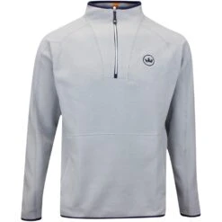 Peter Millar Golf Pullover - Thermal Micro Fleece QZ - Gale Grey AW23